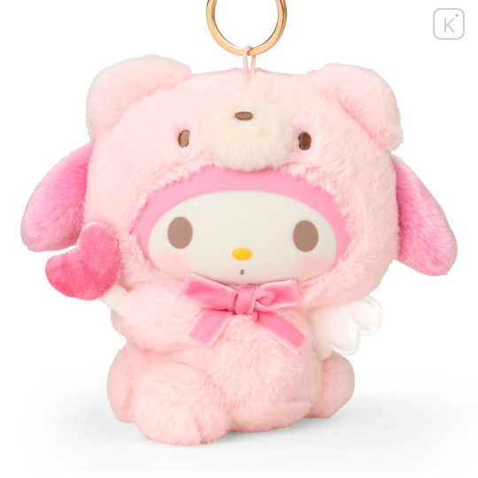 Japan Sanrio Original Mascot Holder - My Melody : Fluffy Angel Bear - 2
