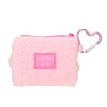 Japan Sanrio Original Mascot Mini Pouch with Carabiner - My Melody : Fluffy Face - 2