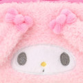 Japan Sanrio Original Mascot Mini Pouch with Carabiner - My Melody : Fluffy Face - 4