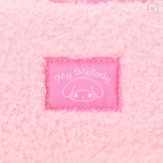 Japan Sanrio Original Mascot Mini Pouch with Carabiner - My Melody : Fluffy Face - 5