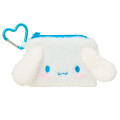 Japan Sanrio Original Mascot Mini Pouch with Carabiner - Cinnamoroll : Fluffy Face - 1