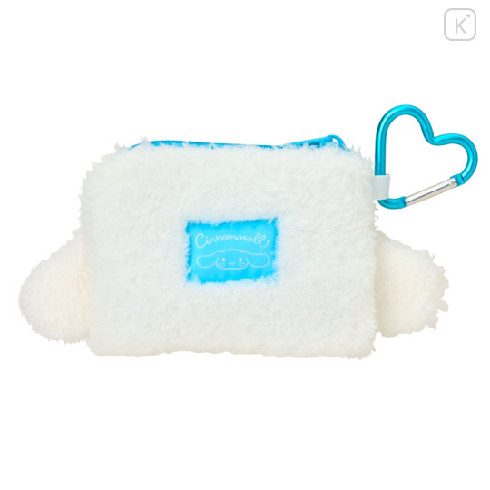 Japan Sanrio Original Mascot Mini Pouch with Carabiner - Cinnamoroll : Fluffy Face - 2