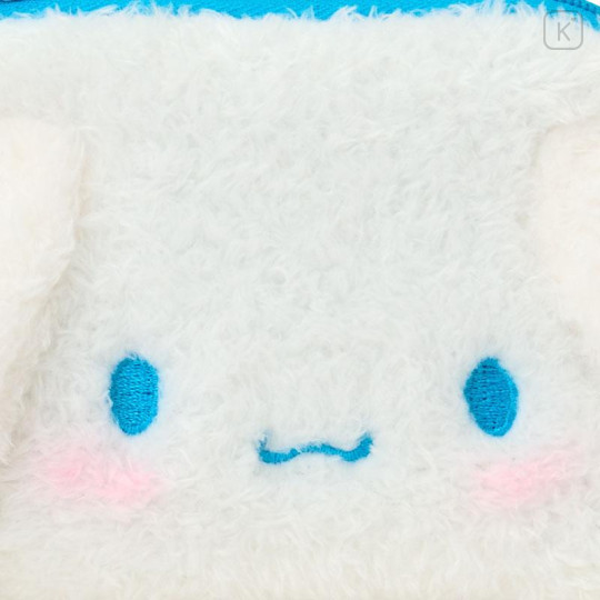 Japan Sanrio Original Mascot Mini Pouch with Carabiner - Cinnamoroll : Fluffy Face - 4