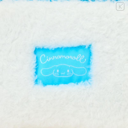 Japan Sanrio Original Mascot Mini Pouch with Carabiner - Cinnamoroll : Fluffy Face - 5
