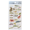 Japan Picture Book Sticker - Freshwater Fish - 1