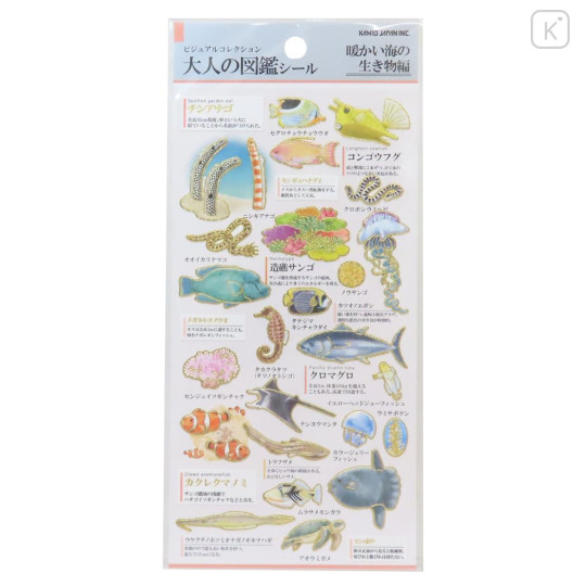 Japan Picture Book Sticker - Warm Sea Creatures - 1