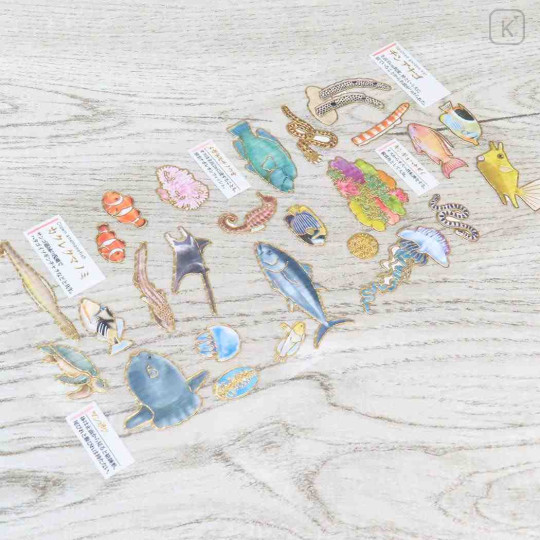 Japan Picture Book Sticker - Warm Sea Creatures - 2