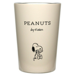 Japan Peanuts Stainless Steel Tumbler - Snoopy : Retro Beige