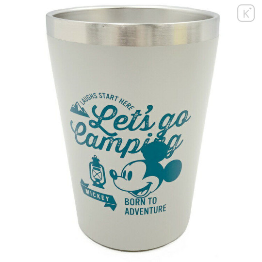Japan Disney Stainless Steel Tumbler - Mickey : Lets Go Camping - 1