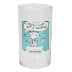 Japan Peanuts Glass Tumbler - Snoopy : Comic Green Ace Pilot