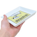 Japan Peanuts Porcelain Small Square Plate - Snoopy : Comic Yellow HaaHaa - 2