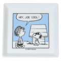 Japan Peanuts Porcelain Small Square Plate - Snoopy : Comic Blue - 1