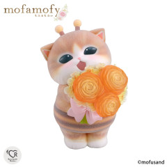 Japan Mofusand Miniature Figure - Mofamofy Bee Cat Flower Bouquet
