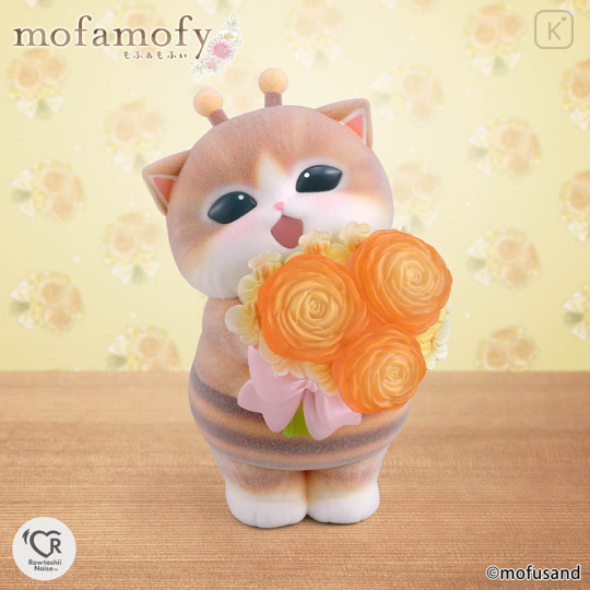 Japan Mofusand Miniature Figure - Mofamofy Bee Cat Flower Bouquet - 2