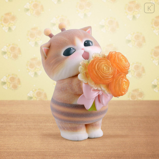 Japan Mofusand Miniature Figure - Mofamofy Bee Cat Flower Bouquet - 3
