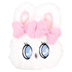 Japan Esther Bunny Mini Plush Pouch with Carabiner - White