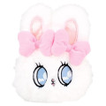 Japan Esther Bunny Mini Plush Pouch with Carabiner - White - 1