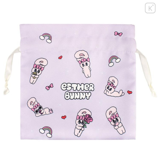 Japan Esther Bunny Drawstring Bag - Light Purple - 1
