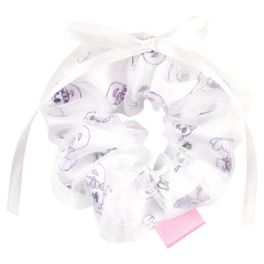 Japan Esther Bunny Scrunchie - Satin Layered White