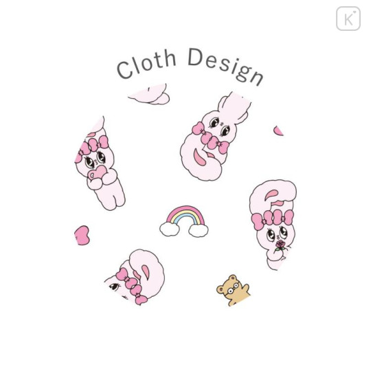 Japan Esther Bunny Scrunchie - Satin Layered White - 2