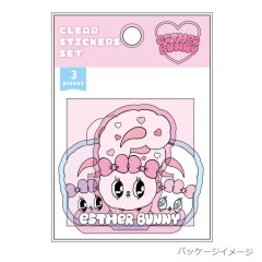 Japan Esther Bunny Clear Sticker Set - Friends