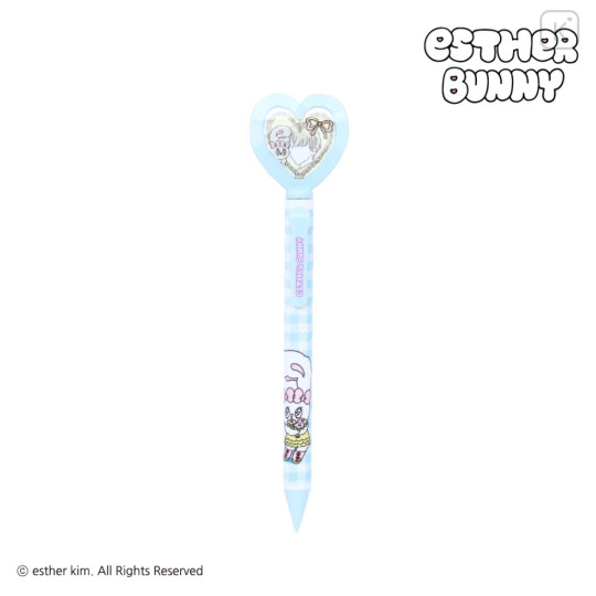 Japan Esther Bunny Mechanical Pencil - Cream Bunny Mascot Clip Heart Locket - 2