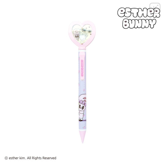 Japan Esther Bunny Mechanical Pencil - Lavender Bunny Mascot Clip Heart Locket - 2