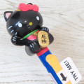Japan Sanrio Action Mascot Ballpoint Pen - Hello Kitty : Maneki Lucky Cat Black - 3