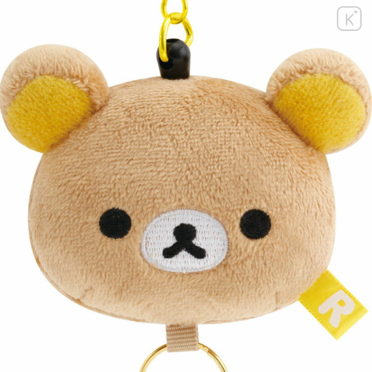Japan San-X Plush Mascot Retractable Reel Keychain - Rilakkuma : Face - 2