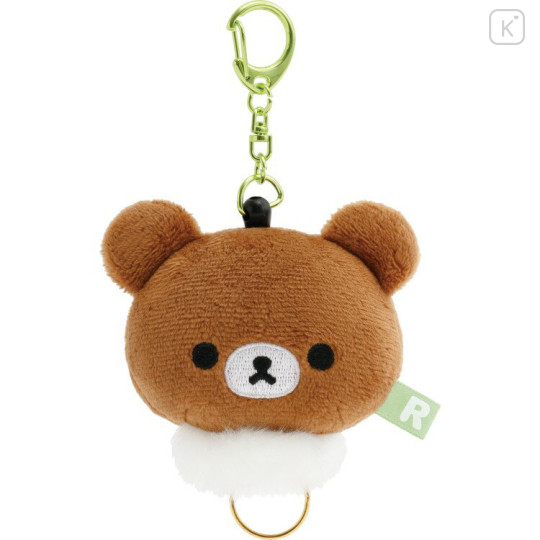 Japan San-X Plush Mascot Retractable Reel Keychain - Chairoikoguma : Face - 1