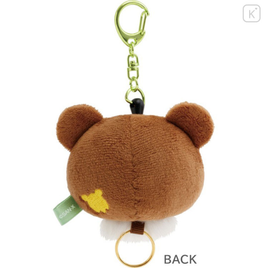 Japan San-X Plush Mascot Retractable Reel Keychain - Chairoikoguma : Face - 3