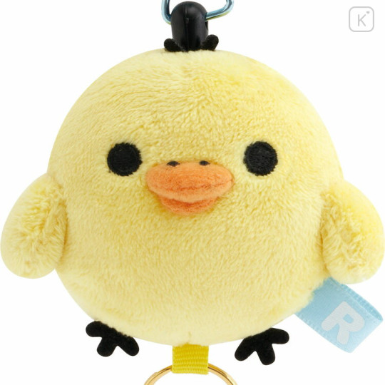 Japan San-X Mascot Reel Keychain - Kiiroitori : Blue - 2