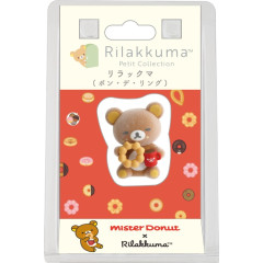 Japan San-X Petit Collection Mascot - Rilakkuma : Mister Donut Flocked