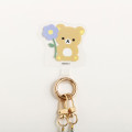 Japan San-X Smartphone Shoulder Strap - Rilakkuma : Basic Rilakkuma Flower Sparkling Bead - 4