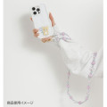 Japan San-X Smartphone Shoulder Strap - Rilakkuma : Basic Rilakkuma Flower Sparkling Bead - 5