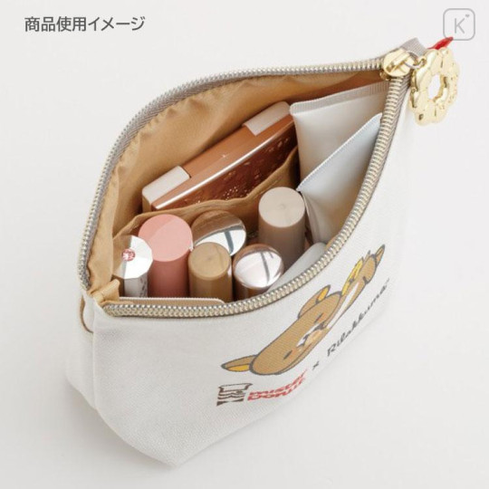 Japan San-X Cosmetic Pouch - Rilakkuma : Mister Donut - 4