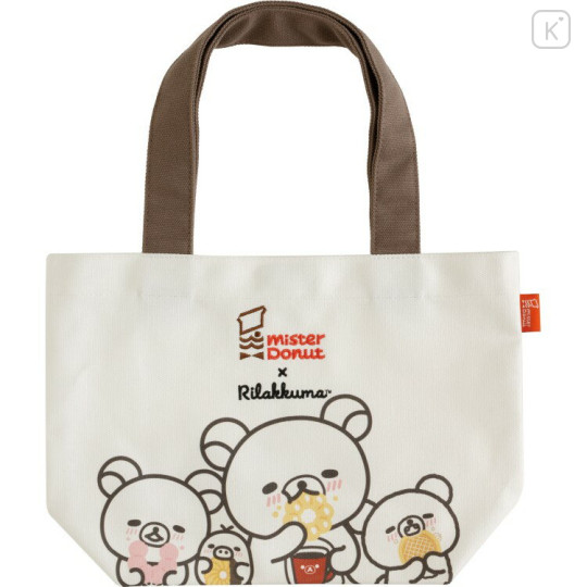 Japan San-X Mini Tote Bag - Rilakkuma : Mister Donut - 1