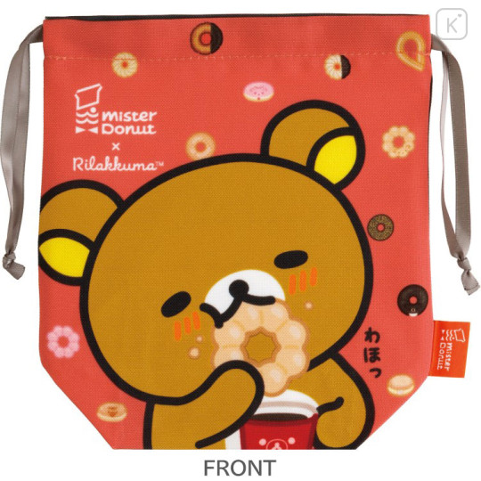 Japan San-X Drawstring Bag - Kiiroitori & Rilakkuma : Mister Donut - 2