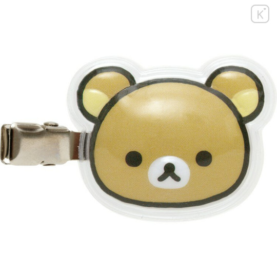 Japan San-X Acrylic Hair Clip Set - Rilakkuma : Puffy - 2