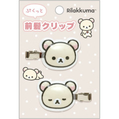 Japan San-X Acrylic Hair Clip Set - Korilakkuma : Puffy
