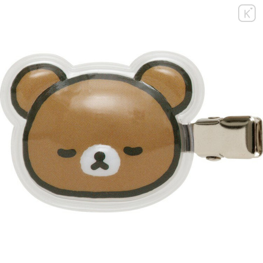 Japan San-X Acrylic Hair Clip Set - Chairoikoguma : Puffy - 3