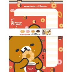 Japan San-X Letter Writing Set - Rilakkuma : Mister Donut Red