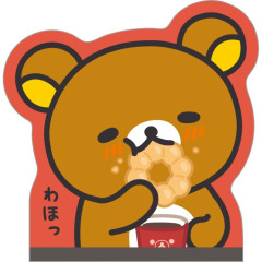 Japan San-X Die-cut Memo - Rilakkuma : Mister Donut Red