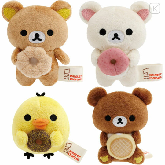 Japan San-X Tenori Plush (SS) Set - Rilakkuma : Mister Donut - 1