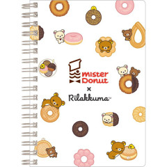 Japan San-X B6SP Notebook - Rilakkuma : Mister Donut Friends