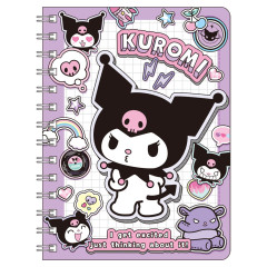 Japan Sanrio B6 Ring Notebook - Kuromi
