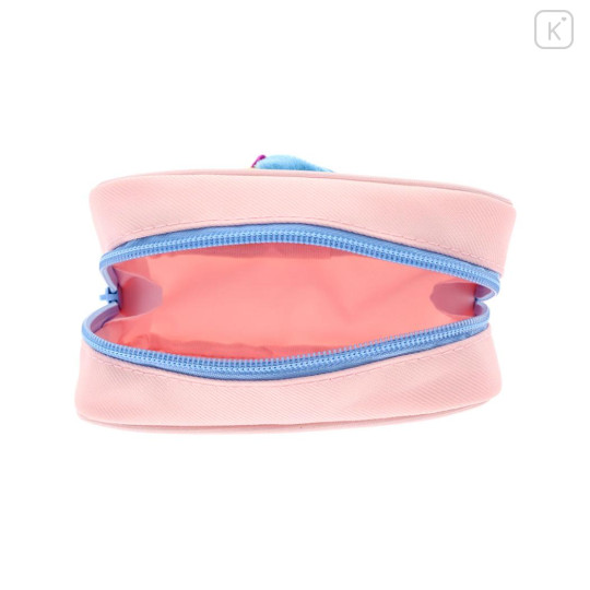 Japan Disney Square Cosmetic Pouch - Pooh : Mascot Good Night Pink - 3