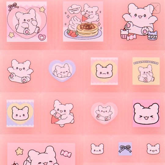 Japan Sanrio Tile Sticker - Hanamaruobake : Sweet Reward Pink - 3