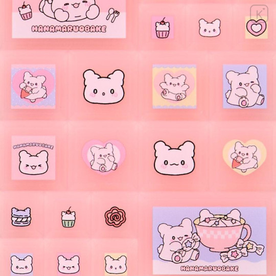 Japan Sanrio Tile Sticker - Hanamaruobake : Sweet Reward Pink - 4