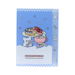 Japan Sanrio 5 Pockets A4 Index Holder - Hanamaruobake : Sweet Reward Blue